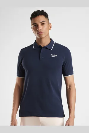 Reebok Left Chest Logo Polo Collar Pure Cotton T-Shirt