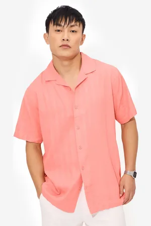 The Souled Store Men Cuban Collar Solid Casual Shirt