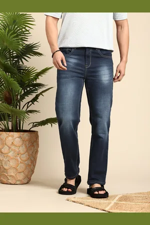 Mast & Harbour Men Straight Fit High-Rise Light Fade Stretchable Jeans