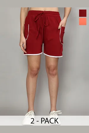 GRACIT Women pack of 2 Loose Fit Yoga Sports Shorts