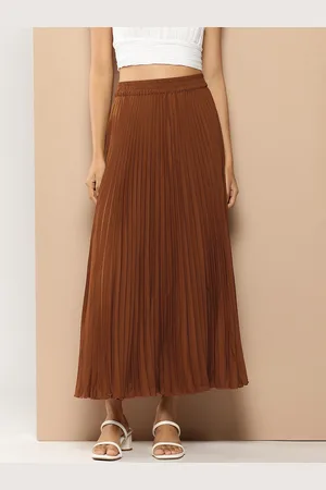 Chemistry Accordion Pleated A-line Maxi Skirt