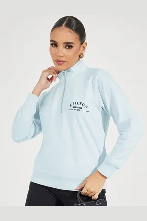 Styli Women Regular Length Regular Fit- Half Zipper Sweatshirt