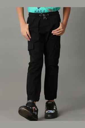 V-Mart Boys Cotton Mid-Rise Cargo Styles Joggers Trousers