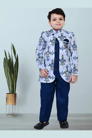 BAESD Boys Printed Sherwani Set
