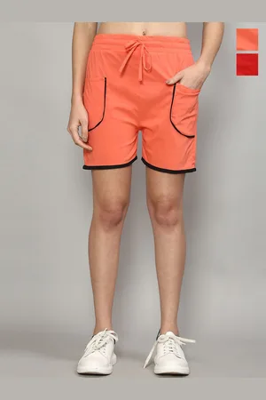 GRACIT Pack of 2 Women Loose Fit Yoga Sports Shorts