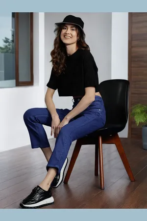 Mast & Harbour Women Straight Fit Stretchable Jeans