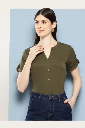 Chemistry Women Solid Standard Fit Casual Shirt