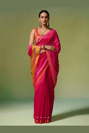 Dressfolk Chanderi Saree with Blouse Piece
