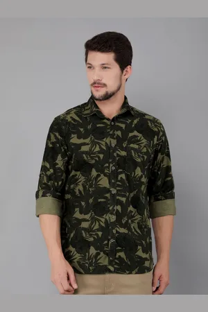 Crimsoune Club Men Classic Slim Fit Opaque Printed Casual Shirt