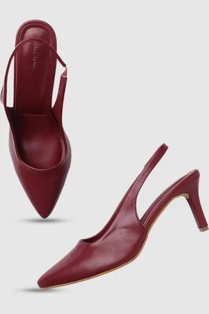 Marc Loire Pointed Toe Kitten Slingback Heeled Pumps