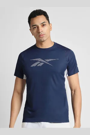 Reebok Men Solid Round Neck T Shirt