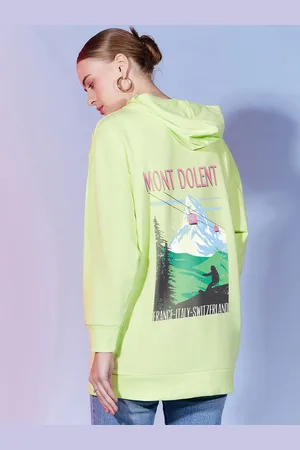DressBerry Women Printed Hooded Sweatshirt