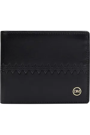 Da Milano Men Printed Leather Two Fold Wallet