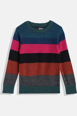HERE&NOW Boys Colourblocked Pullover Sweater