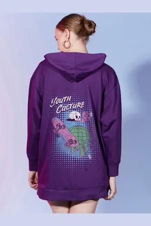 DressBerry Women Printed Hooded Sweatshirt