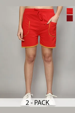 GRACIT Women pack of 2 Loose Fit Yoga Sports Shorts