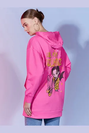 DressBerry Women Printed Hooded Sweatshirt