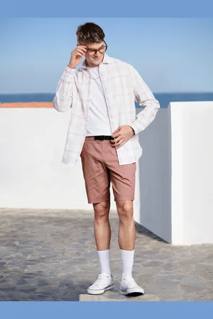Mast & Harbour Men Pure Cotton Shorts