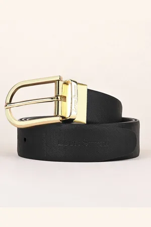 LOUIS STITCH Men Italian Leather Textured Reversible Belt
