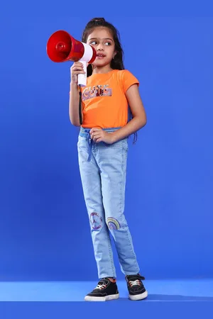 TALES & STORIES Girls Slim Fit Embellished Jeggings