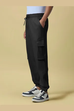Maniac Men Relaxed Loose Fit Cotton Cargo Joggers
