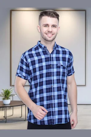 Kuons Avenue Men Smart Slim Fit Checked Casual Cotton Shirt