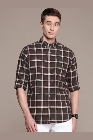 Nautica Classic Fit Checked Pure Cotton Casual Shirt