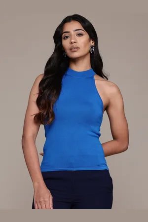 MANGO Halter Neck Fitted Top