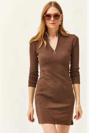 Olalook Choker Neck Bodycon Dress