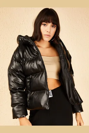 Bianco Lucci Hooded Zipper Puffer Jacket
