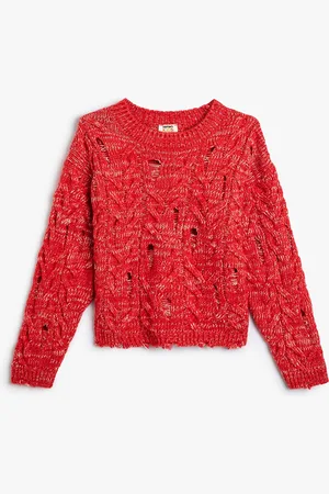 Koton Girls Cable Knit Cardigan