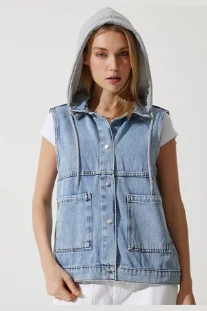Happiness istanbul Women Washed Denim Jacket