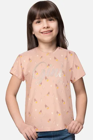 Gini and Jony Girls Pure Cotton Conversational Printed Tshirt