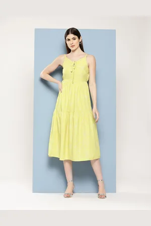 Chemistry Printed A-Line Tiered Midi Dress