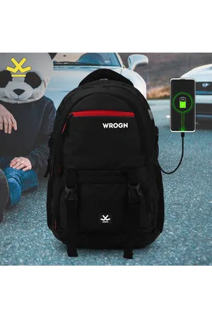 WROGN Unisex Backpack with USB Charging Port