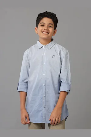 UNDER FOURTEEN ONLY Boys Opaque Striped Casual Shirt