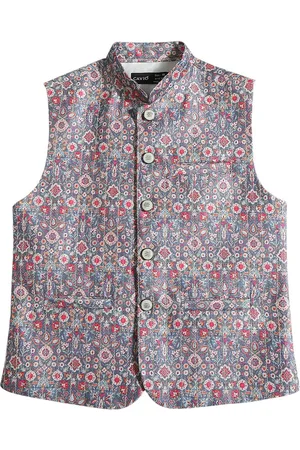 CAVIO Boys Printed Pure Cotton Nehru Jackets