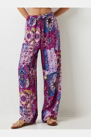 Happiness istanbul Women Floral Printed Parallel Trousers