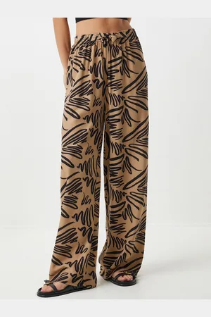 Happiness istanbul Women Printed High Rise Trousers