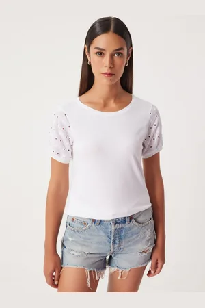 Happiness istanbul Women Solid Round Neck Cotton T-Shirt