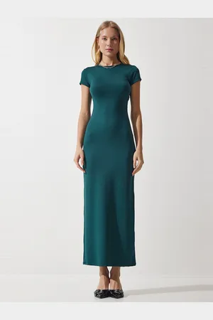 Happiness istanbul Women Boat Neck Sheath Maxi Dress