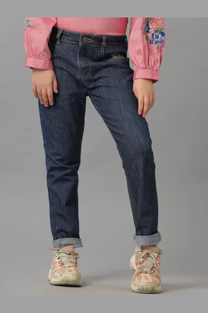 UNDER FOURTEEN ONLY Girls Slim Fit Light Fade Jeans