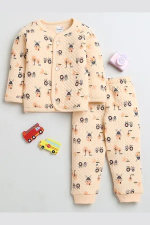 BUMZEE Boys Printed Shirt with Pyjamas