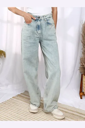 Campus Women Comfort Mid-Rise Bootcut Heavy Fade Stretchable Jeans
