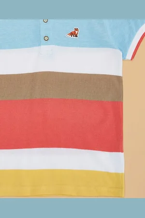 Pantaloons Boys Striped Polo Collar Cotton T-Shirt