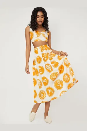 Max Collection X Kalki Women Printed Pleated Skirt