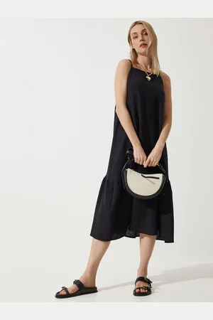 Happiness istanbul Women Shoulder Straps Sleeveless A-Line Dress