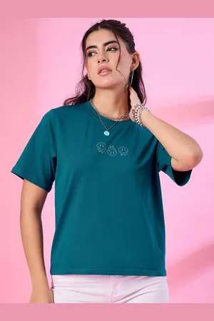 Cupid Women Graphic Printed Round Neck Cotton Oversized T-shirt