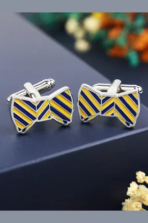 PELUCHE Yellow & Blue Quirky Cufflink