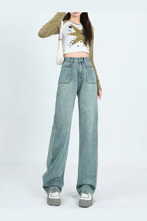 Stylecast Women Straight Fit High-Rise Cotton Light Fade Jeans